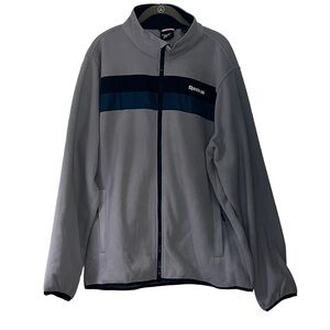 Reebok Men’s Gray/Blue Sporty Lightweight Fleece Coat / Jacket NWT XLarge